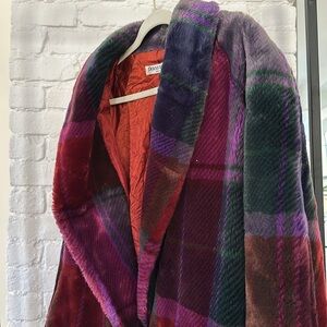 DONNYBROOK Plaid Fur Jacket - Multicolor